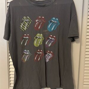 the Rolling Stones Black Logo Interior Print Tee